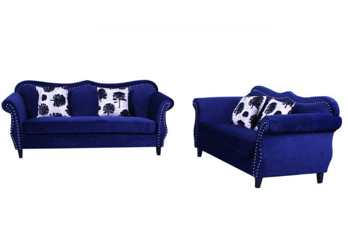 American Style blue Fabric Sofa for living room