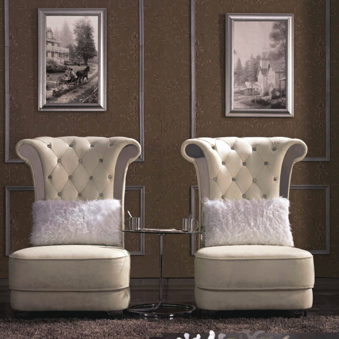 accent tufted high back chair