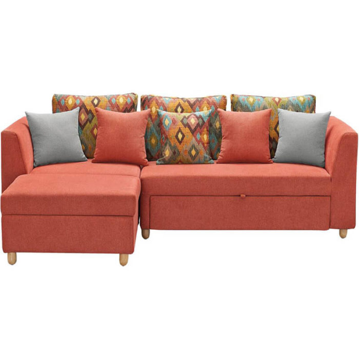 living room queen convertible orange sofa bed