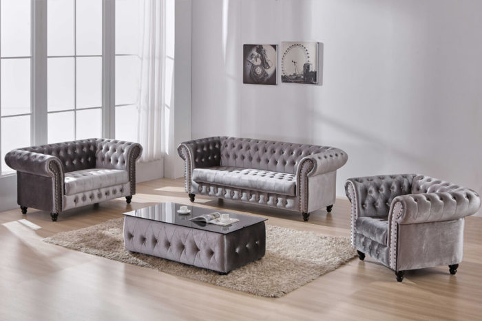 contemporary grey chesterfield sofa from china