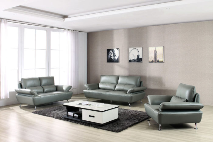 modern top grain leather home sofa