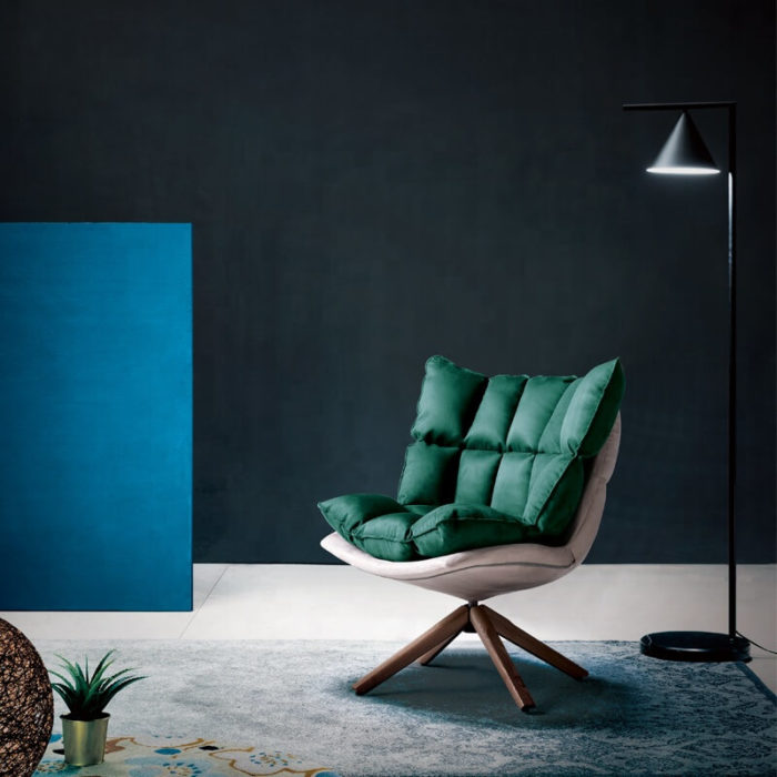 husk green lounge chair