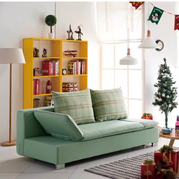 green fold down sofa bed