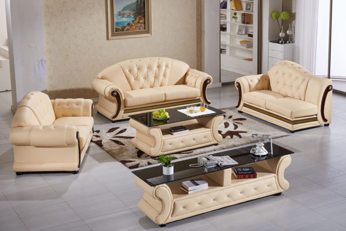 luxury leather sofa set for living room