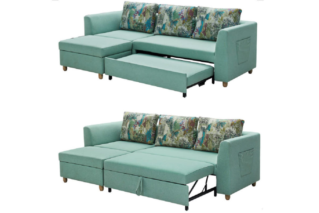 Trundle Bed Couch With Storage Ottoman Turquoise Sleeper Sofa