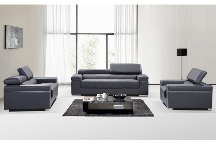 sitting room leather sofa set
