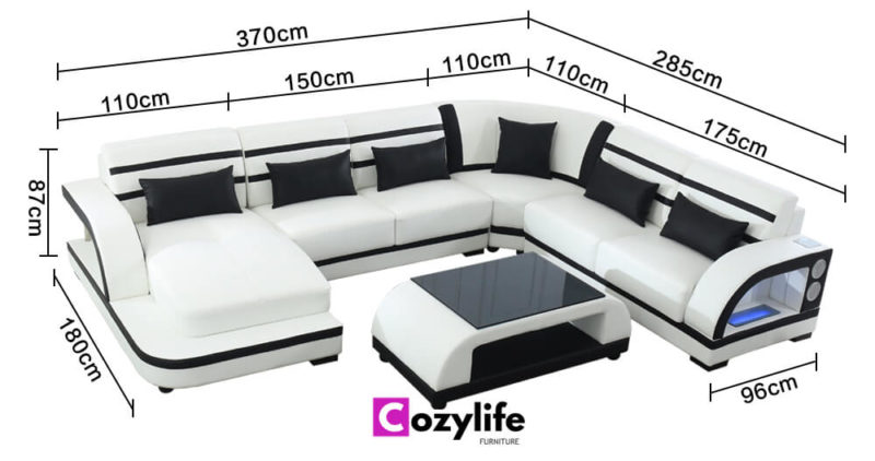 sofas and sectionals size