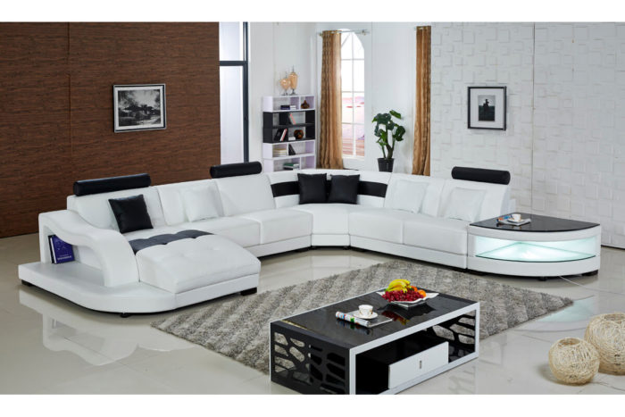 top grain leather custom sectional sofa