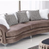 half-round tufted sofa