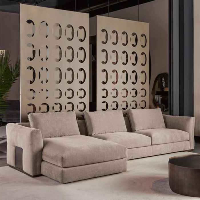 Italy luxury Montecarlo velvet corner sofa