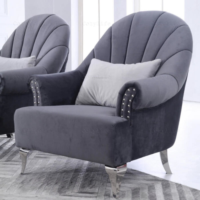 grey sofa armchairs