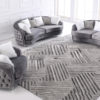grey velvet chesterfield sofa set in half round