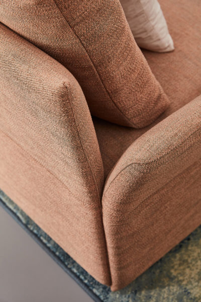 fabric sofa back detail