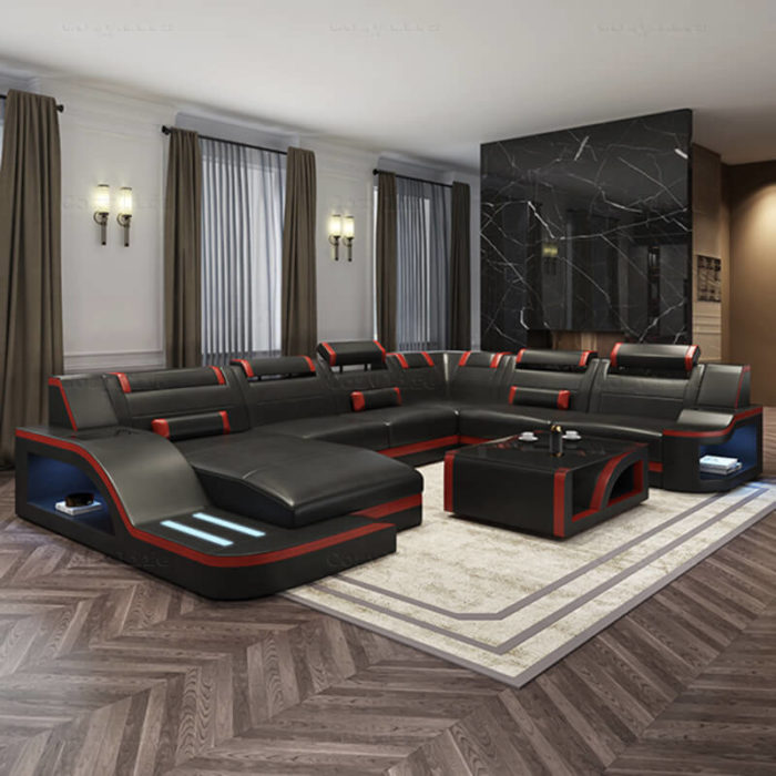 Extra large luxury sectional sofa with storage
