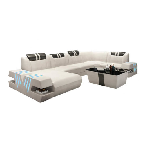 Hot sale modern sofa design Italian leather smart sofa