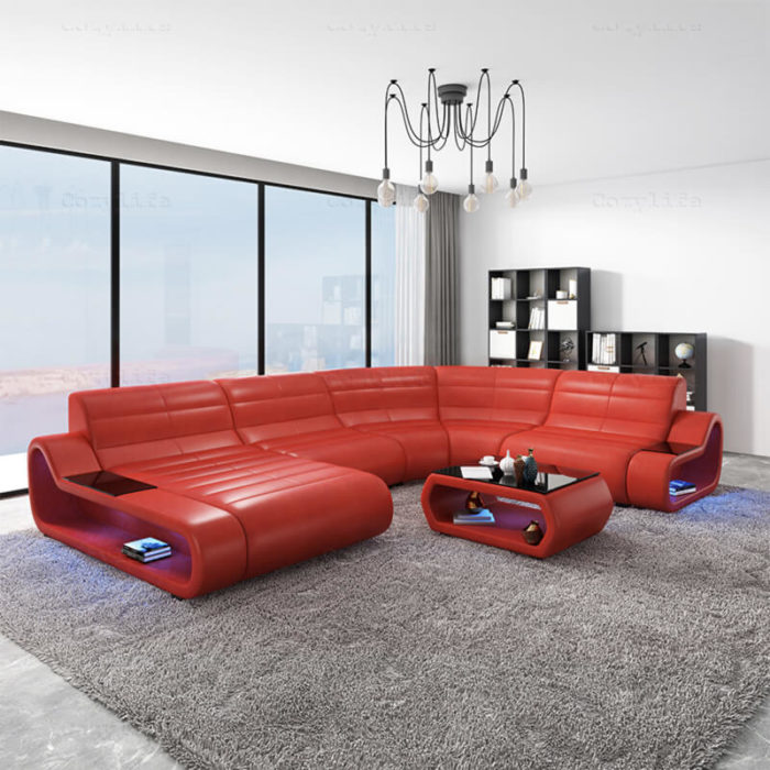unique big comfy sectional couch with led lights