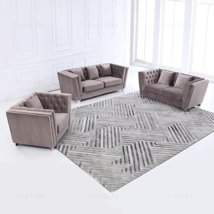 wholesale brown tufted sofa set from china