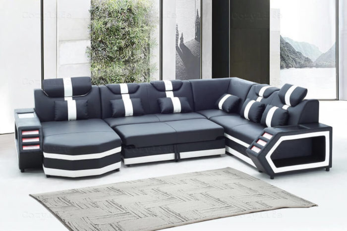 modern long couch for living room