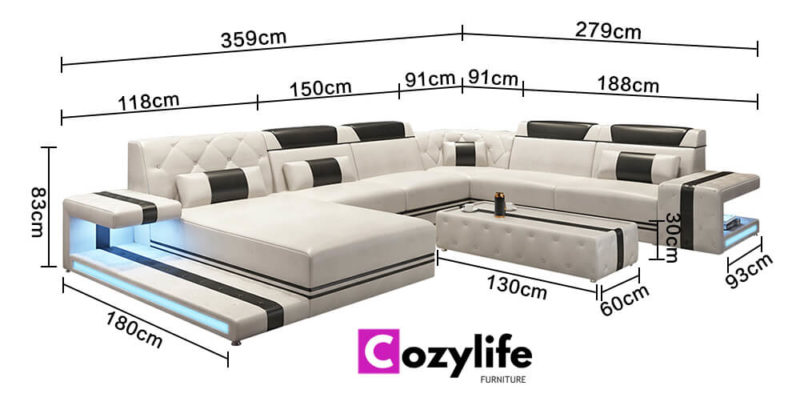 xl sectional size