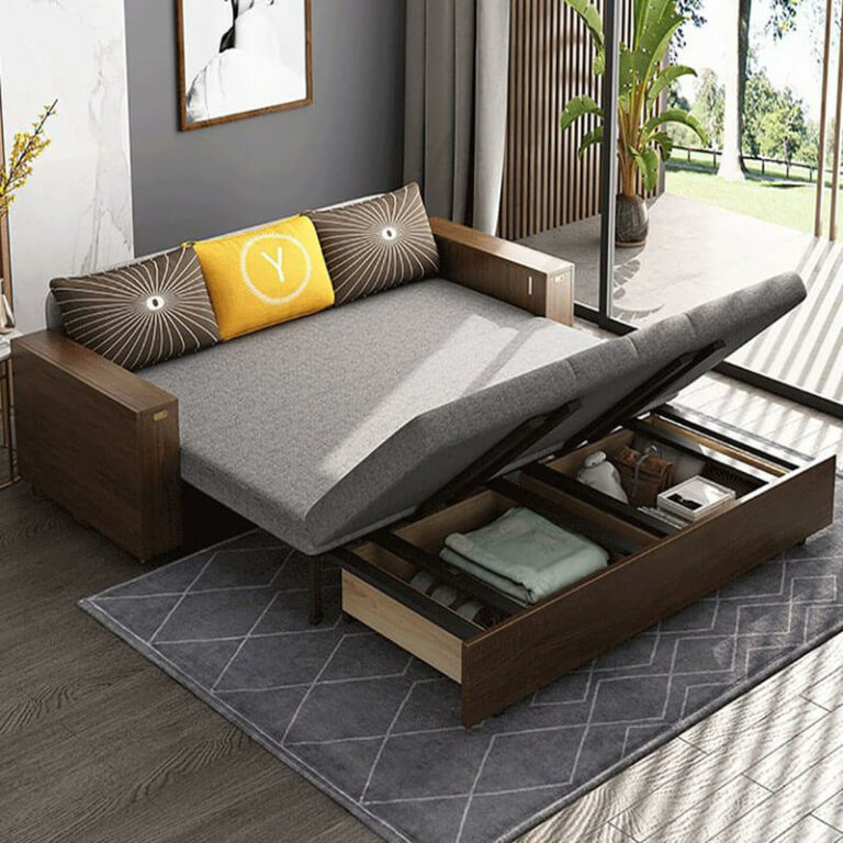 Modern Wooden Sofa Bed Manufacturer From China With Multifunctional