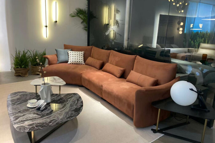 2022 new design fabric corner sofa