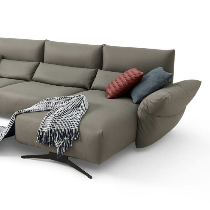 L sectional sofa from china with chasie